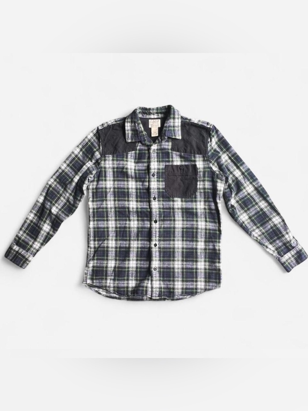 L.L.Bean Heritage Scotch Plaid Flannel Shirt with shooting patches men’s size M